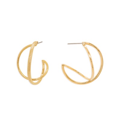 grosseゴールドのフープピアス