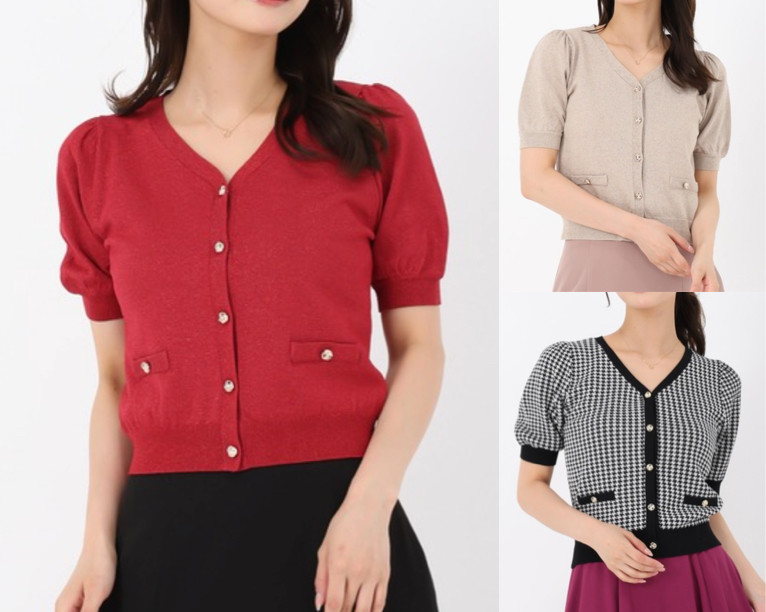 MISCH MASCHレッドのカーディガン