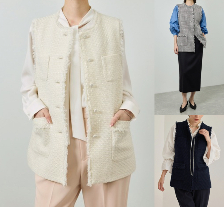 ROPE'（ロペ）ホワイトのロングジレ