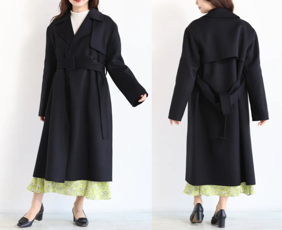 Theoryブラックのトレンチコート