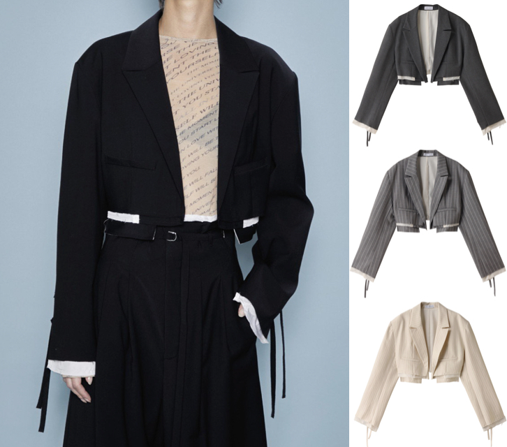 MAISON SPECIAL(メゾンスペシャル)ブラックのショート丈ジャケット