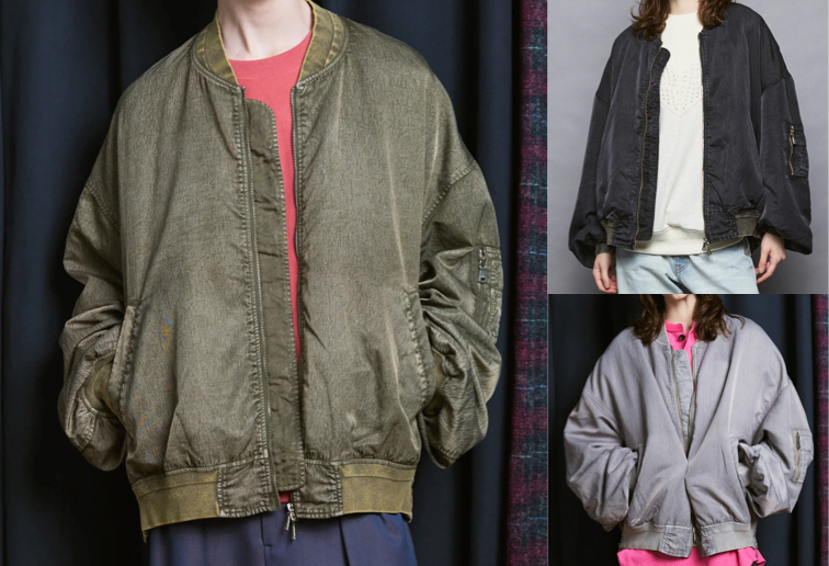 MAISON SPECIAL（メゾンスペシャル）カーキのヴィンテージボンバージャケット