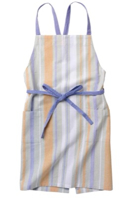Rep（レップ）ブルーxオレンジのストライプ柄エプロン