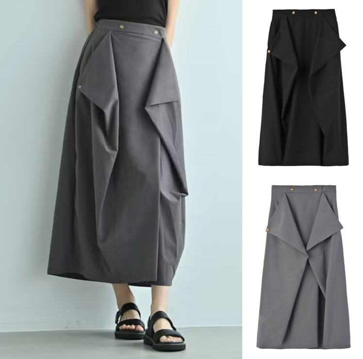 STYLE DELI(スタイルデリ)グレーのアシメタックスカート