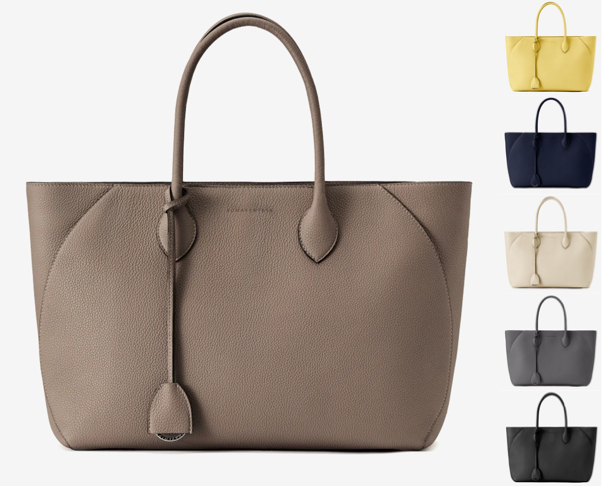 BONAVENTURA(ボナベンチュラ)グレージュのレザートートバッグ