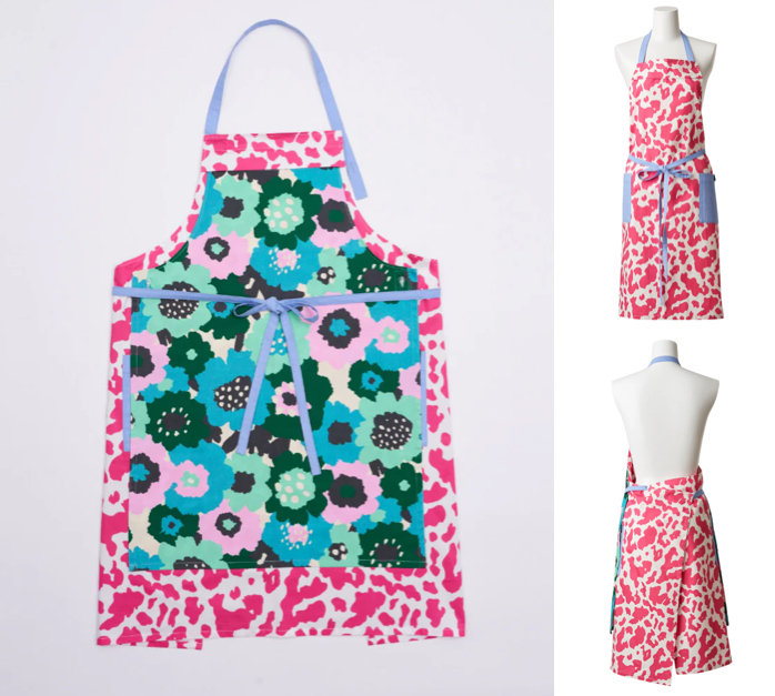 Medittoフラワー柄のエプロン
