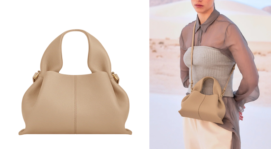 poleneベージュのショルダーバッグ