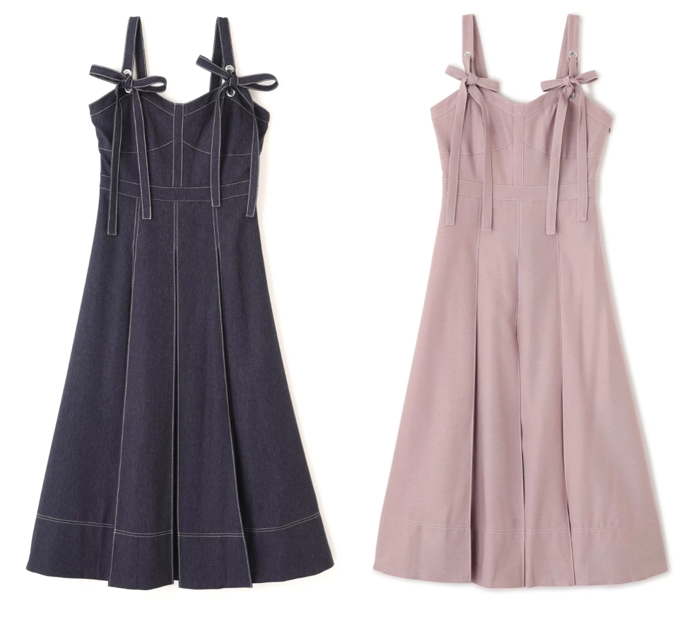 JILL by JILL STUART（ジルスチュアート）ネイビーのデニムジャンスカ