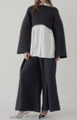 maison de dolce（メゾン ド ドルチェ）チャコールグレーのニット