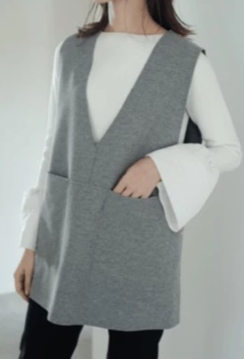 maison de dolce（メゾン ド ドルチェ）グレーのベスト