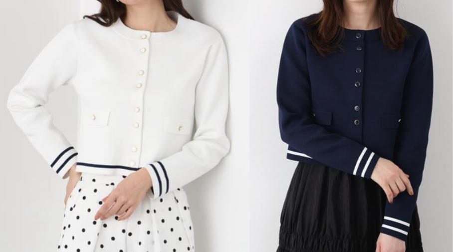 PINKY&DIANNE（ピンキー アンドダイアン）ホワイトのニットジャケット