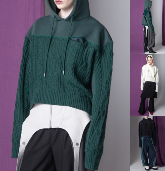 AULA AILAチャコールグレーのフーディニットパーカー