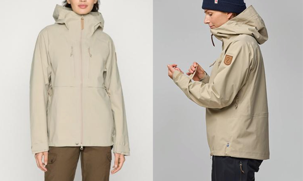 fjallravenベージュのナイロンジャケット