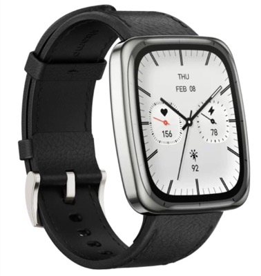AMAZFIT（アマズフィット）ブラックxシルバーの腕時計