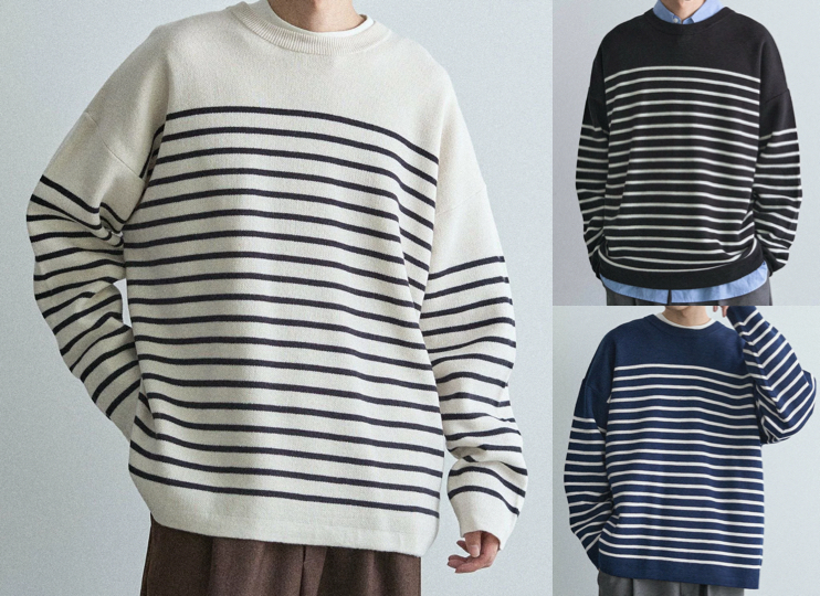 CRAFT STANDARD BOUTIQUE（クラフトスタンダードブティック）ホワイトのボーダーニット