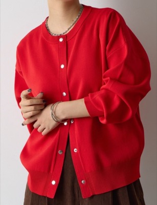 COLONY 2139レッドのカーディガン