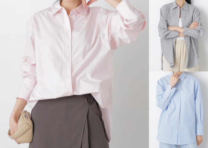 NANO universe（ナノユニバース）ライトピンクのシャツ