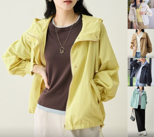 ANYイエローのマウンテンパーカー