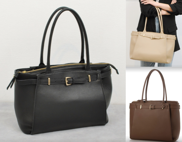 perche（ペルケ）ブラックのトートバッグ