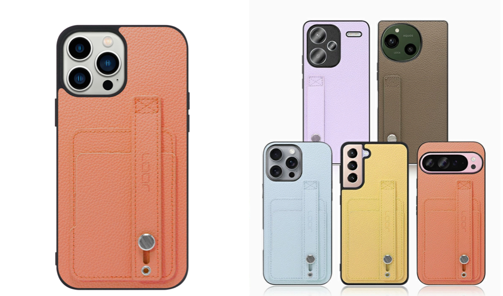 LOOF HOLD-SHELL CARD ピンクのスマホケース