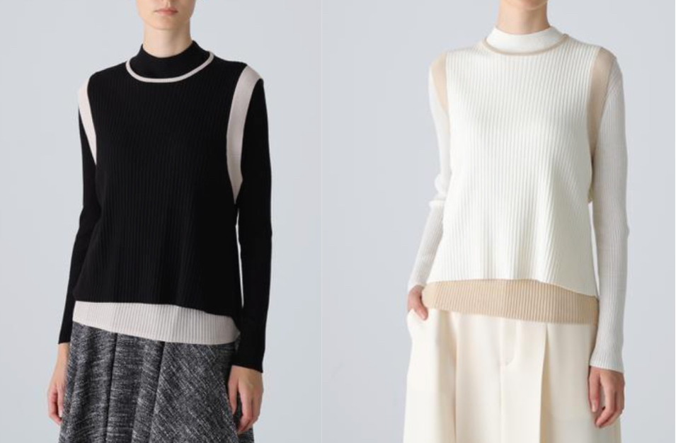 ADORE（アドーア）ブラックのレイヤードニット