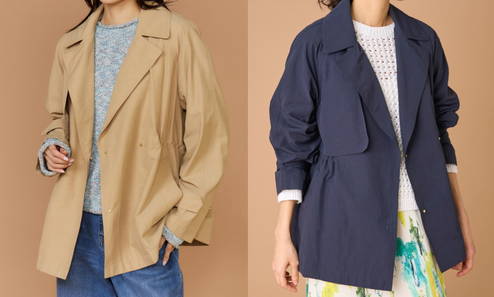 INED(イネド)ベージュのショートトレンチジャケット