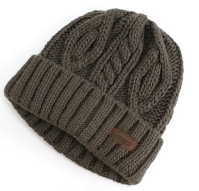 Coleman（コールマン）チャコールグレーのケーブル編みニット帽
