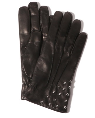 MARIO PORTOLANO（マリオポルトラーノ）ブラックのスタッズレザーグローブ / 手袋