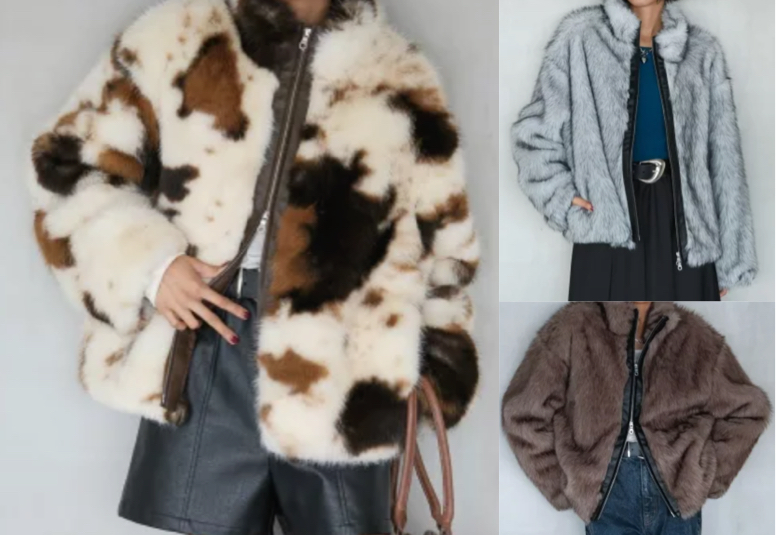 PAGEBOY（ページボーイ）ホワイトのキャットファーブルゾン