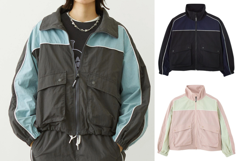 MILKFED.（ミルクフェド）チャコールxサックスのトラックジャケット