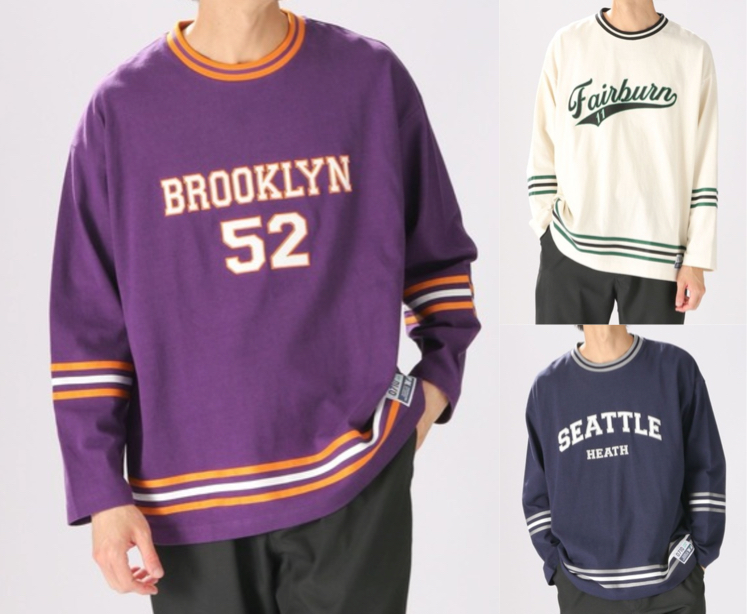 niko and（ニコアンド）パープルのロンT