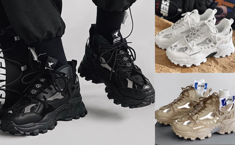 WESTBOY(ウエストボーイ)ブラックの厚底スニーカー