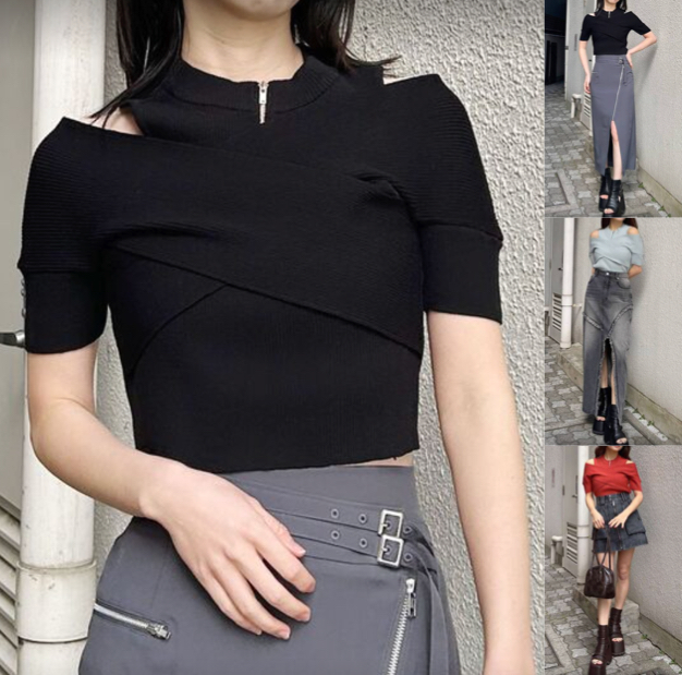 MURUA（ムルーア）ブラックのカットソー