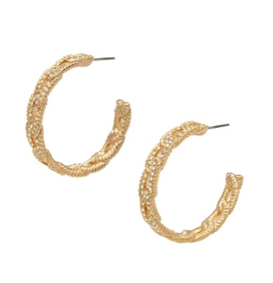 grosseゴールドのフープピアス