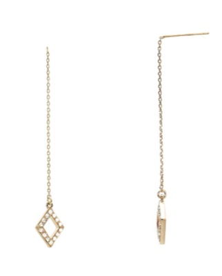 grosseゴールドの揺れるピアス