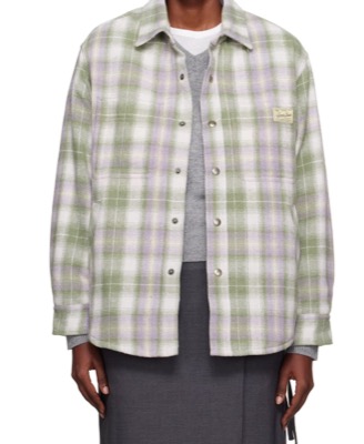 Dunst(ダンスト)ライトグリーンのチェック柄シャツ