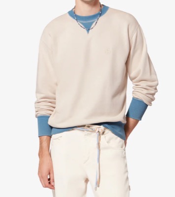 ISABEL MARANT(イザベルマラン)アイボリーxライトブルーのスウェットシャツ