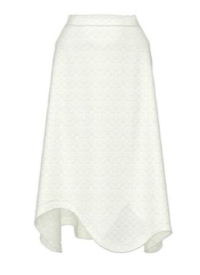 RUMARRY(ルマリー)ホワイトのフレアスカート