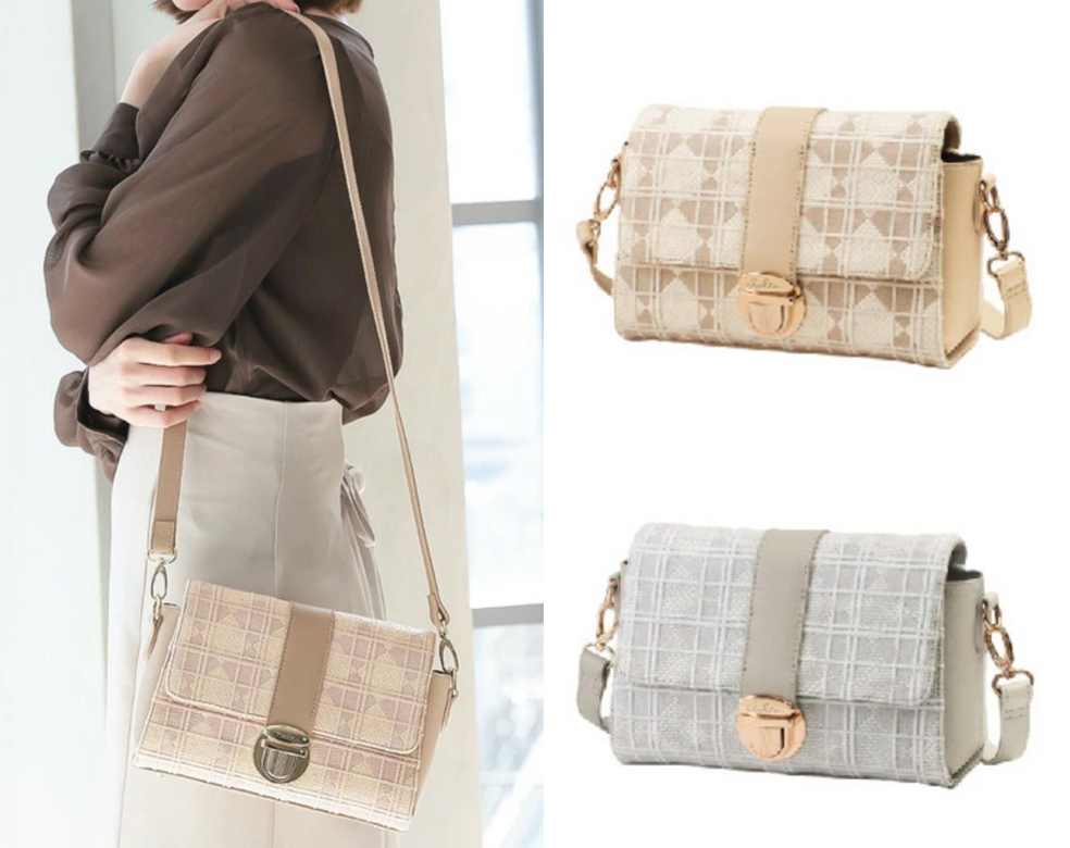 Clelia(クレリア)ピンクベージュのショルダーバッグ