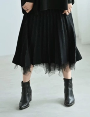 STYLE DELI（スタイルデリ）ブラックのチュールスカート