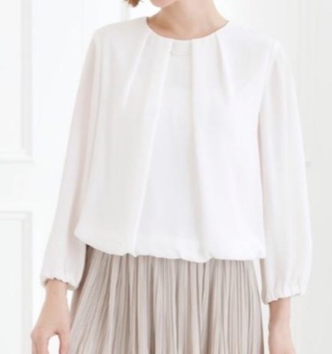 grove（グローブ）ホワイトのバルーンブラウス