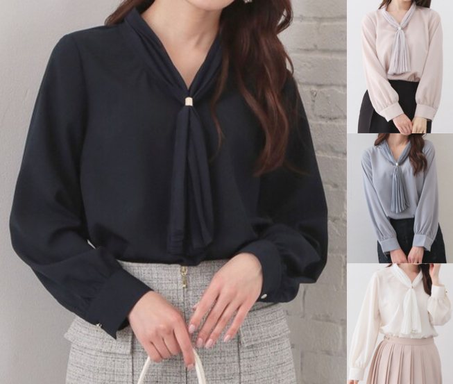 index（インデックス）ネイビーのブラウス