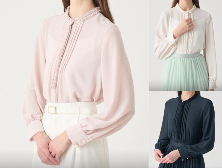 ANAYI（アナイ）ピンクの刺繍スカート