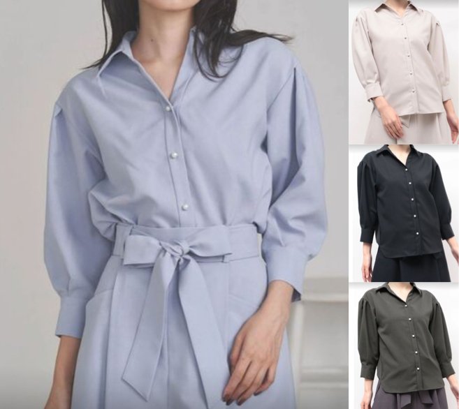 TONAL（トーナル）ライトブルーのパールボタンシャツ