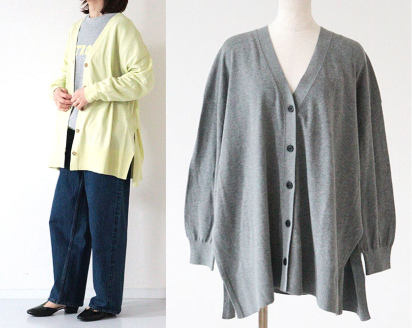 istaireイエローのカーディガン