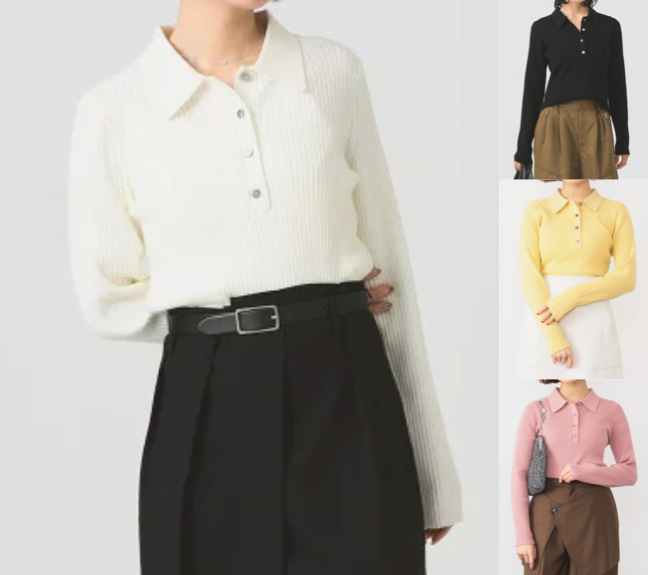 Ray BEAMS（レイビームス）ホワイトのポロニット