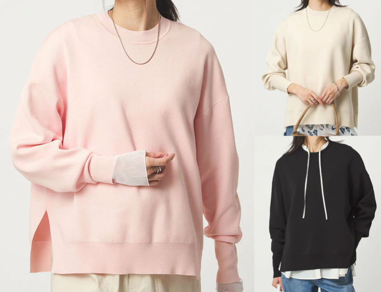 green label relaxing（グリーンレーベルリラクシング）ライトピンクのニット