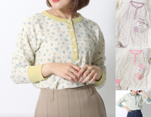 JEMORGANイエロー×フラワー柄ルームウェア