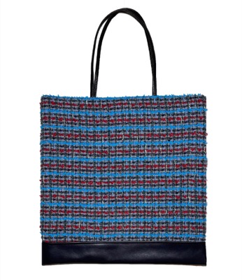 TIVO＆TITO（チボアンドチト）ブルーのツイードトートバッグ
