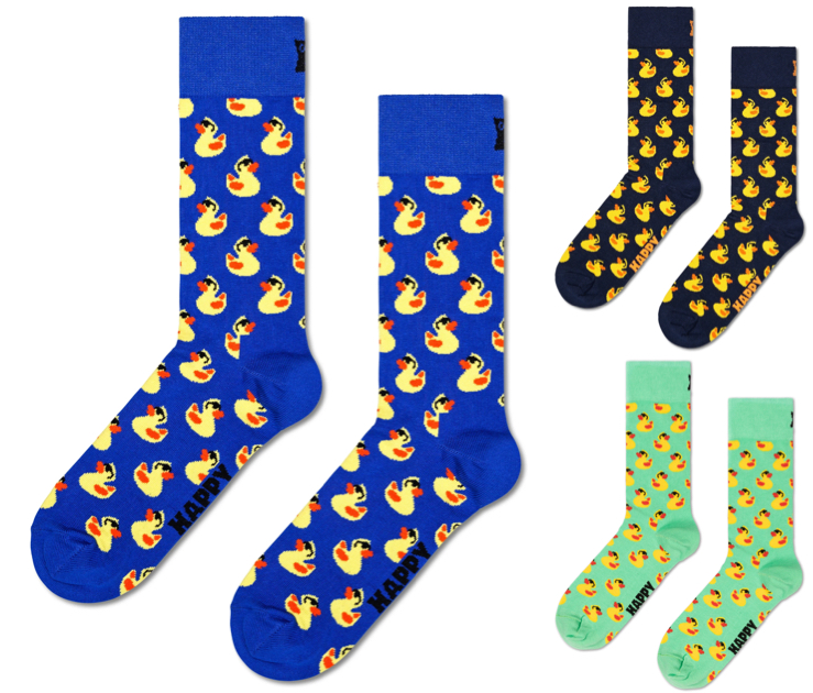 Happy Socks（ハッピーソックス）ブルーのあひる柄靴下 / ソックス